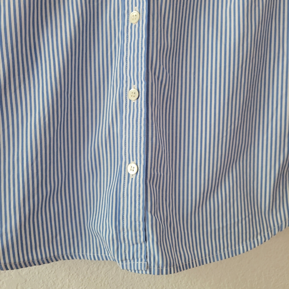 J. Crew Vintage Y2K Long Sleeve Striped  Button Down Top Size XS Preppy Classic - Picture 4 of 6